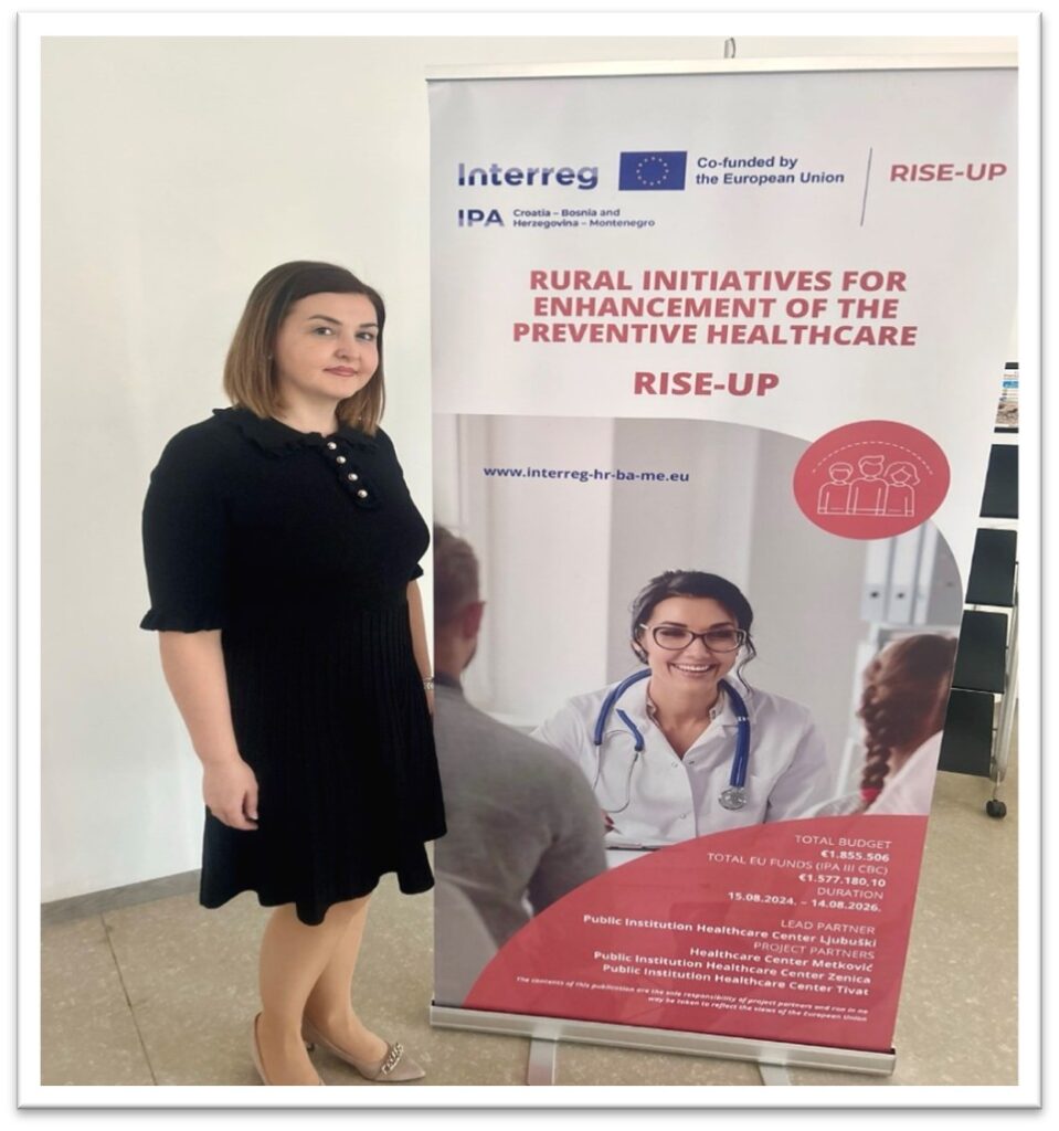 PREDAVANJE IZ „PREVENCIJE KOD KARCINOMA GRLIĆA MATERNICE“ U OKVIRU PROGRAMA RISE UP INTERREG VI-A IPA HRVATSKA – BOSNA I HERCEGOVINA – CRNA GORA | DOM ZDRAVLJA ZENICA