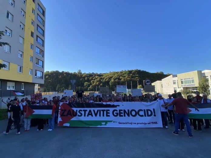 Protestna šetnja u Hadžićima za Palestinu: “Zaustavite rat, ne dopustite