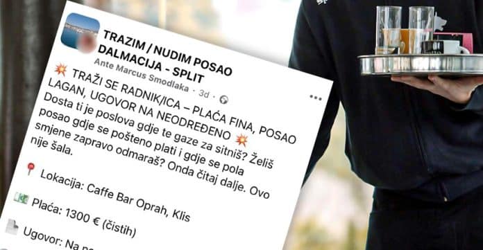 Ponuda za posao koji se (ne) odbija: Plata 1300 eura,
