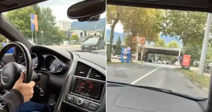 (Video) Audi divlja oko Sarajeva: Snimio je sve za Tiktok