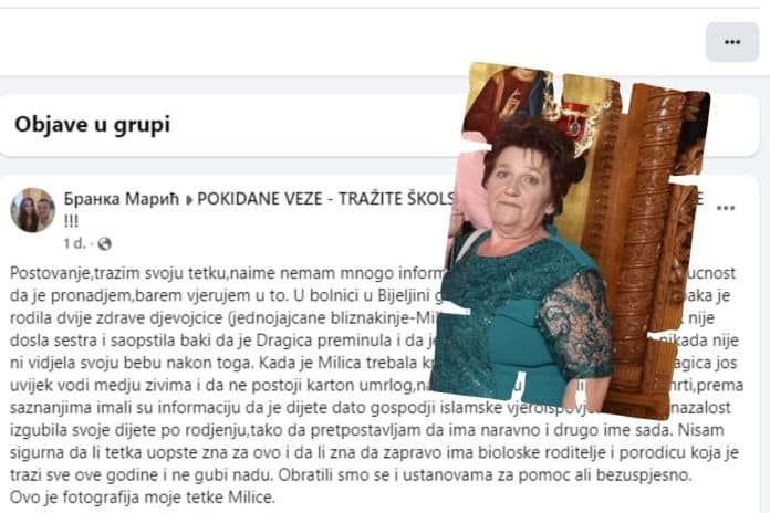 Branka traži tetku: Rekli su da je umrla, a vjeruju