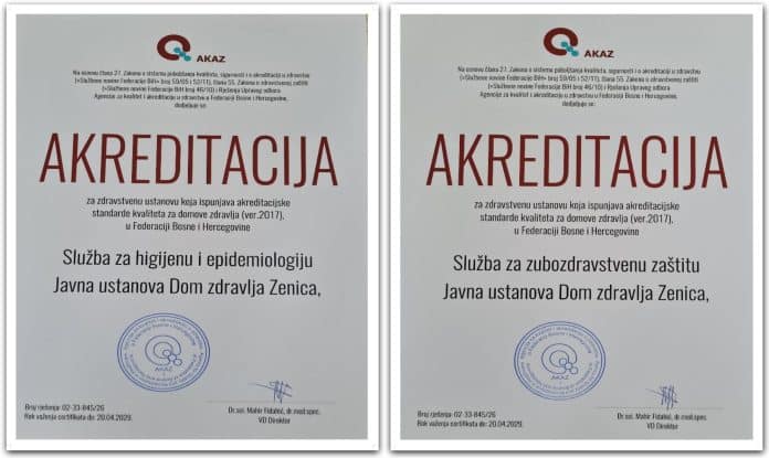 SLUŽBI ZA HIGIJENU I EPIDEMIOLOGIJU I SLUŽBI ZA ZUBOZDRAVSTVENU ZAŠTITU