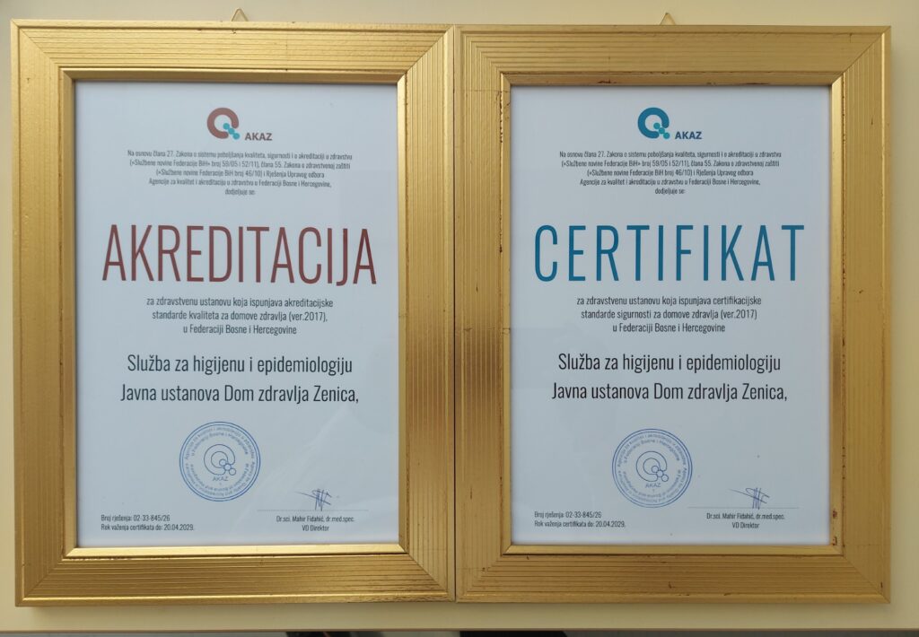 AKTIVNOSTI NA PROJEKTU AKREDITACIJE I CERTIFIKACIJE U JU DOM ZDRAVLJA ZENICA | DOM ZDRAVLJA ZENICA